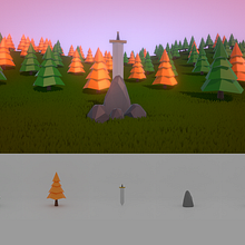 Mi proyecto del curso: Modelado de escenarios low poly para videojuegos. 3D, e Modelagem 3D projeto de Luis Corrales - 10.03.2023