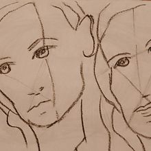 Meu projeto do curso: Desenhos de retratos expressivos com giz pastel seco. Un projet de Illustration traditionnelle, Beaux Arts, Dessin, Dessin de portrait , et Dessin artistique de Anna Anny - 11.03.2023