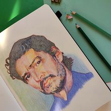 Mi proyecto del curso: Dibujo de retratos llamativos con lápices de colores. Un proyecto de Dibujo, Dibujo de Retrato, Sketchbook y Dibujo con lápices de colores de Karla H. Poblete - 12.03.2023