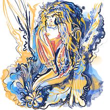 Wings. Projekt z dziedziny Trad, c, jna ilustracja,  Malarstwo, Sketching,  R, sunek art, st, czn, R, sunek c i frow użytkownika Christina Rodina - 12.03.2023