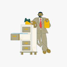 Monster Boss-Harvard Business Review. Traditional illustration, and Editorial Design project by Ana Pérez López - 03.31.2021