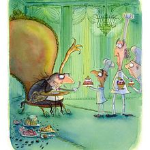 Le Roi Kipu / Editions Margot / Out on the 5th of April 2023. Traditional illustration, Drawing, Watercolor Painting, Children's Illustration, Ink Illustration, and Picturebook project by Agnès Ernoult - 04.05.2023
