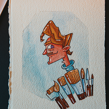 My project for course: Surreal Illustration with Watercolor and Ink. Traditional illustration, Fine Arts, Painting, Drawing, and Watercolor Painting project by Ritesh Varma - 03.13.2023