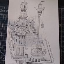 Mein Abschlussprojekt für den Kurs: Künstlerische Architekturzeichnungen mit Tusche. Traditional illustration, Fine Arts, Drawing, Architectural Illustration & Ink Illustration project by Melanie Fickers - 03.13.2023