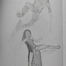 Poses del cuerpo TC. Traditional illustration project by joel Alcala - 03.13.2023