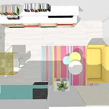 Mi proyecto del curso: Piso de estudiantes a todo color Ein Projekt aus dem Bereich Innenarchitektur, Innendesign, Innenarchitektur und Raumgestaltung von Eva B - 13.03.2023