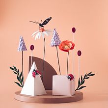 Mi proyecto del curso: Creación de sets fotográficos con papel. Design, Traditional illustration, Arts, Crafts, Sculpture, Set Design, Paper Craft, Product Photograph, and DIY project by Gema Cumplido Salvador - 03.13.2023