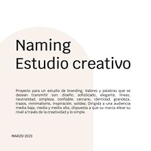 Mi proyecto del curso: Naming para mi propio estudio creativo.. Br, ing, Identit, Naming, and Graphic Design project by Alma García Dáz - 03.13.2023