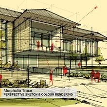 Morpholio Trace App | Perspective Sketch & Colour Rendering. Architecture, and Design project by AMIN ZAKARIA - 03.14.2023