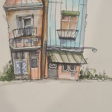 My project for course: Expressive Architectural Sketching with Colored Markers. Un projet de Illustration architecturale, Carnet de croquis, Illustration à l'encre, Esquisse  , et Dessin de Yvette Oosthuizen - 17.03.2023