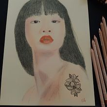 Mi proyecto del curso: Ilustración con pastel y lápices de colores. Un projet de Illustration traditionnelle, Beaux Arts, Dessin au cra, on, Dessin, Dessin de portrait, Dessin réaliste , et Dessin artistique de Judith Valle Jiménez - 14.03.2023