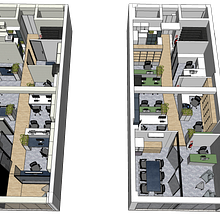 Arquitectura de interiores: planifica espacios de trabajo creativos - OFICINAS EN LIMA-PERU. Architecture, Interior Design, and Spatial Design project by Axel Ya-Co - 03.14.2023