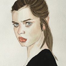 Il mio progetto del corso: Ritratto ad acquerello a partire da una fotografia. Un proyecto de Ilustración tradicional, Pintura a la acuarela y Dibujo de Retrato de desi_bette - 14.03.2023