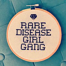 Rare Disease Girl Gang (cross stitch). Arts, and Crafts project by Kristen Lepionka - 03.14.2023