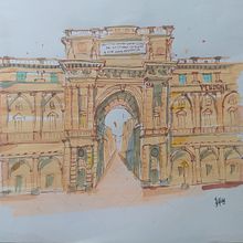Meu projeto do curso: Desenho arquitetônico expressivo com marcadores coloridos. Sketching, Drawing, Architectural Illustration, Sketchbook & Ink Illustration project by eltomatos - 03.15.2023