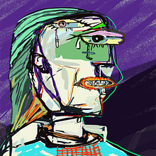 NFT Picasianos. Traditional illustration, Fine Arts, Painting, Creativit, Digital Illustration, Portrait Drawing, Pixel Art, Digital Drawing, and Digital Painting project by Salva Insa - 03.15.2023