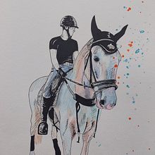 Mi proyecto del curso: Ilustración con técnicas manuales de rayado y dripping. Un proyecto de Diseño de personajes, Bellas Artes, Pintura, Pintura a la acuarela, Dibujo de Retrato, Dibujo artístico, Ilustración tradicional y Dibujo de Beatriz Ripodas - 14.03.2023