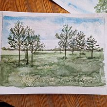 Dreamy watercolor landscapes . Traditional illustration project by Sissel - 03.16.2023