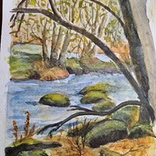Dreamy watercolor landscapes. Traditional illustration project by Sissel - 03.16.2023