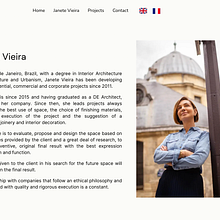 Identidade Visual e site Janete Vieira Arquitetura. Arquitetura, Design, e Web Design projeto de carlakdan - 16.03.2023