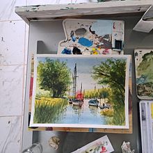 Mi proyecto del curso: Pintura en acuarela de paisajes marinos. Un proyecto de Pintura, Pintura a la acuarela e Ilustración naturalista				 de José Fernando - 13.03.2023