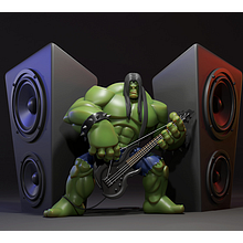 HULK METALHEAD. Projekt z dziedziny 3D i  Modelowanie 3D użytkownika Fanor Alexis Montaño Garcia - 06.03.2023