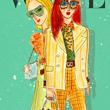 Gucci Girls. Projekt z dziedziny Trad, c i jna ilustracja użytkownika Ana França - 17.03.2023