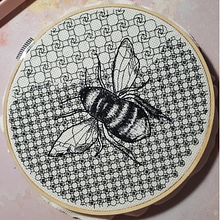 Mi proyecto del curso: Introducción al bordado en blackwork. Embroider, and Textile Design project by senoritalinda21 - 03.16.2023