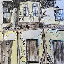 My project for course: Expressive Architectural Sketching with Colored Markers. Projekt z dziedziny Sketching,  Rysunek,  Rysunek architektoniczny, Sketchbook i  Rysunek atramentem użytkownika jane_drake - 17.03.2023
