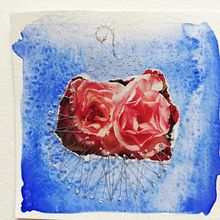 My project for course: Experimental Embroidery Techniques on Paper. Un progetto di Belle arti, Collage, Ricamo e Textile Design di Lina Itani Boudisseau - 17.03.2023