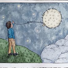 Luna. Traditional illustration, Painting, Creativit, Pencil Drawing, and Drawing project by M. Gerardo Rodríguez - 03.15.2023