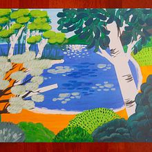 Mi proyecto del curso: Pintura acrílica paso a paso: crea paisajes increíbles. Traditional illustration, Painting, Acr, lic Painting, and Sketchbook project by Adela Arsuaga - 03.18.2023