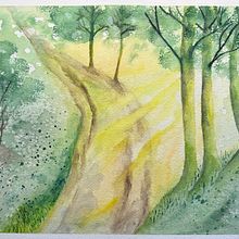 My project for course: Dreamy Watercolor Landscapes: Paint with Light Ein Projekt aus dem Bereich Malerei und Aquarellmalerei von artmartin311 - 18.03.2023