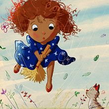 Meu projeto do curso: Ilustração infantil com Procreate: crie cenas mágicas: First flight. Projekt z dziedziny Trad, c, jna ilustracja, Ilustracja c, frowa, Ilustracje dla dzieci, Malarstwo c, frowe i Książka obrazkowa użytkownika Felipe Reyes - 18.03.2023