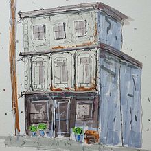 Mon projet du cours : Esquisses d'architecture expressives aux feutres de couleur. Sketching, Drawing, Architectural Illustration, Sketchbook & Ink Illustration project by clementj - 03.18.2023