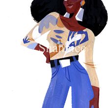 African goddess in a Mood Indigo . Ilustrasi tradisional, Desain Aksesori, Desain Karakter, Desain Kostum, Desain Perhiasan, Lukisan, Desain Sepatu, Komik, Desain Pola, Menggambar, Desain Poster, Desain Busana, Lukisan Guas, Desain Bunga, Tanaman, Lukisan Dekoratif, Buku gambar, Ilustrasi Mode, Dan Pencetakan Tekstil proyek oleh Shannice Pattern - 03.18.2023