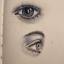Mon projet du cours : Carnet de portraits : explorez le visage humain. Sketching, Drawing, Portrait Drawing, Artistic Drawing, and Sketchbook project by agarrone - 03.19.2023