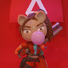 RAMPART APEX LEGEND VERSION CAT-Blender. 3D, Animation, Character Design, Traditional illustration, and Character Animation project by Jose Enmanuel Gomez Hidalgo - 09.11.2022