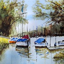 Mi proyecto del curso: Pintura en acuarela de paisajes marinos. Painting, Watercolor Painting, and Naturalistic Illustration project by Maria Devrient - 03.16.2022
