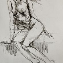 Mon projet du cours : Principes de base du dessin de corps humains au fusain. Fine Arts, Drawing, Realistic Drawing, and Figure Drawing project by nadinebrisson632 - 03.20.2023