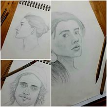Mi proyecto del curso: Sketchbook de retrato: explora el rostro humano. Un proyecto de Bocetado, Dibujo, Dibujo de Retrato, Dibujo artístico y Sketchbook de Josep Clapers - 20.03.2023