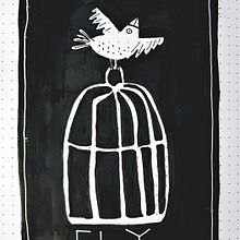 Bird's dreams. Traditional illustration, Design, Fine Arts, Painting, Collage, Paper Craft, Pencil Drawing, Creativit, Drawing, Sketching, Artistic Drawing, Oil Painting, Sketchbook, Ink Illustration, Gouache Painting, and Colored Pencil Drawing project by Marxela Cereseto - 03.21.2023