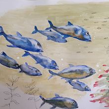 Il mio progetto del corso: Illustrazione di universi marini ad acquerello. Traditional illustration, Painting, Watercolor Painting, and Naturalistic Illustration project by Milena Carli - 03.21.2023