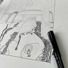 Story art employing techniques and inspiration from this course. . Un proyecto de Ilustración con tinta, Ilustración tradicional y Dibujo de Matthew Taylor - 18.03.2023