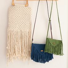 Mi proyecto del curso: Diseño y elaboración de bolsos en macramé. Design, Accessor, Design, Arts, Crafts, Sewing, Fiber Arts, Macramé, and Textile Design project by Noemí León Martí - 03.21.2023