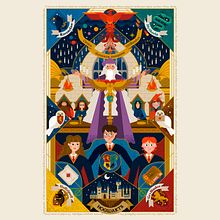 Cartel de Hogwarts – Saga de Harry Potter. Un proyecto de Ilustración tradicional, Diseño, Dirección de arte y Diseño gráfico de Rebombo estudio - 01.02.2023