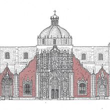 Sagrario Metropolitano de la Ciudad de México. Architecture, Sketching, Drawing, Realistic Drawing, and Architectural Illustration project by Rodrigo Snz - 03.22.2023