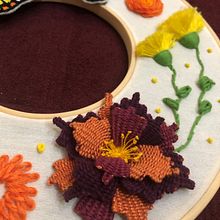 Mi proyecto del curso: Bordado en doble bastidor con puntadas en relieve. Embroider, and Textile Design project by Ana Quevedo - 03.22.2023