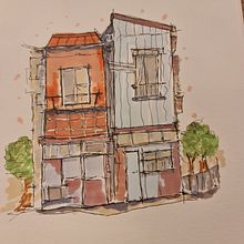 My project for course: Expressive Architectural Sketching with Colored Markers. Sketching, Architectural Illustration, Sketchbook & Ink Illustration project by samuela62 - 03.22.2023