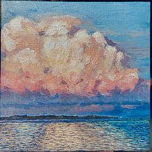 Skyscape Over Water. Un proyecto de Pintura de Leslee Hare - 22.03.2023